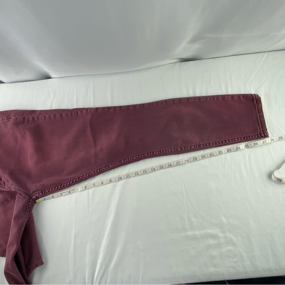 BDG faded distressed burgundy mid rise twig ankle jeans, 29 - Picture 10 of 14